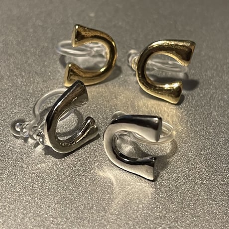 2302_ER0136／Mini U Design Clip Earings（Silver）