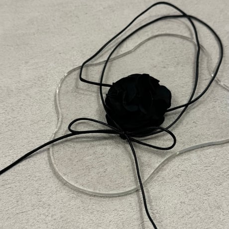 2407NC0255 / Flower choker （Black）