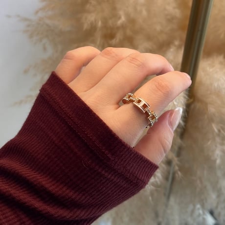 2510RG0681 / Connect Stone Ring（Gold）