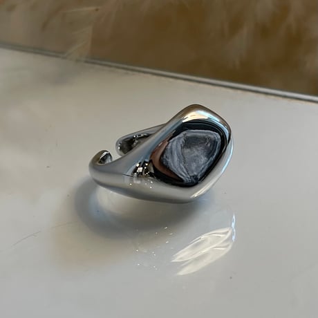 2409RG0511 / Metal stone design ring（Silver）