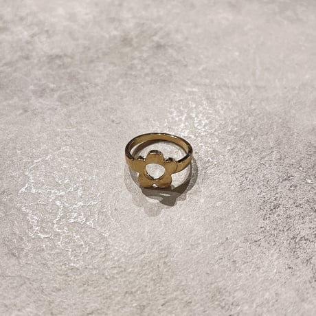 Metal flower motif ring（Gold） / 2211-RG0264