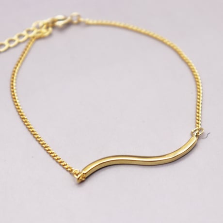 Wave Charm Chain Bracelet（Gold）/ 2109_BR100