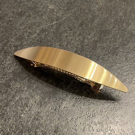 Matte Rhombus Plate Hair Barrette（Gold）／HA_144