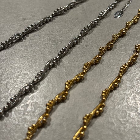 2511NC0371 / Ball Twist Necklace（Gold）