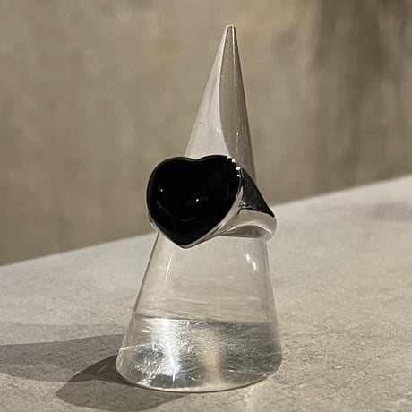2504RG0602 / Black Heart motif ring（Silver）