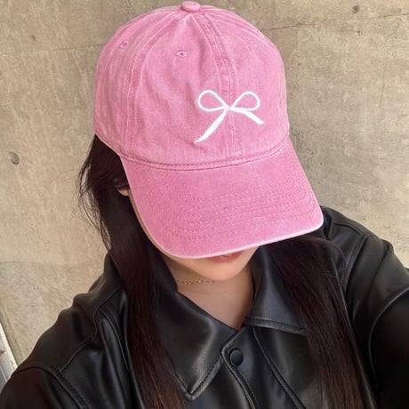 2503HW0076(S) / Ribbon emblem Wash Cap（Pink）