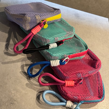 2504GS037(S)/ Multi Mesh Pouch (Pink×Blue)