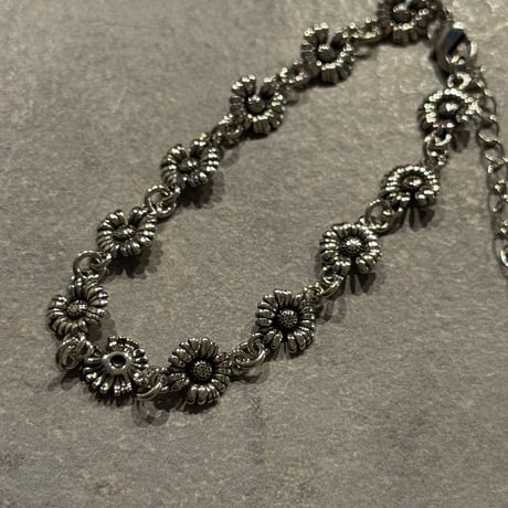 2505BR0085 / Daisy flower motif bracelet（silver）