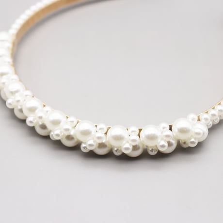 Big Pearl irregularity headband（Pearl）/ HA-030