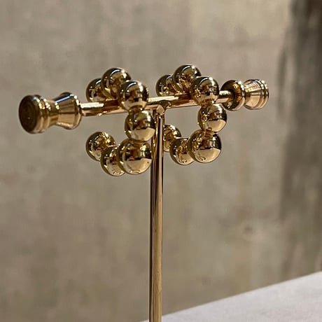 2411EC013 /  Ball circle 2piece Ear Cuff（Gold）