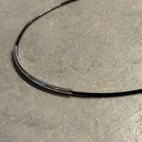 2503NC0328／ simplemetal fake leather choker（silver)