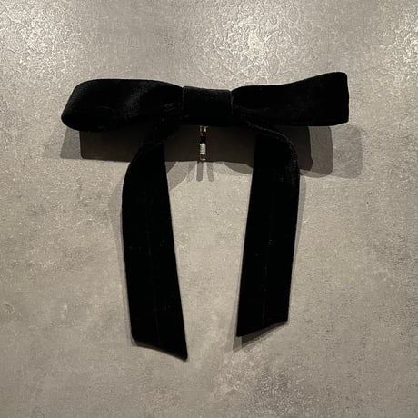 2401HA0050 / Velvet ribbon pony hook（Black）