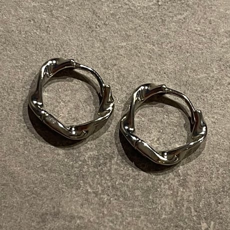 2510PR0807 / Twist mini hoop Pierce（Silver）