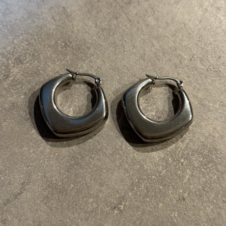 2511PR0825 /  Oval Square  Hoop Pierce（Silver）
