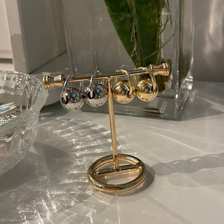2311PR0606 / Metal ball hoop Pierce（Gold）