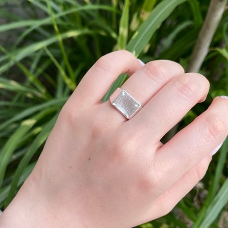 2406RG0474 / Square stitch design ring（Silver)