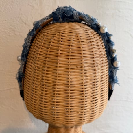 2606HA0093(S)/ Denim Pearl Headband（Blue）