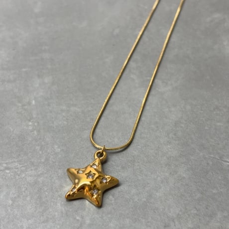 2606NC0400 / Metallic star pendant Necklace（Gold）