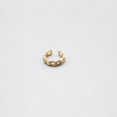 Metal Chain Oval Small  Earcuff （Gold） / EC074