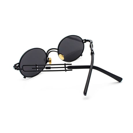 【 Select 】Vintage Retro Oval Metal Sunglasses (Gold/Smoke)