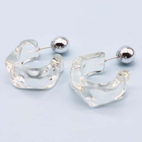 Geometric Clear Resin design Pierce（Clear）  / 2107_PR0215
