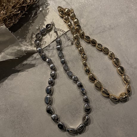 Irregular Metal Necklace（Silver）/ 2212-NC0168