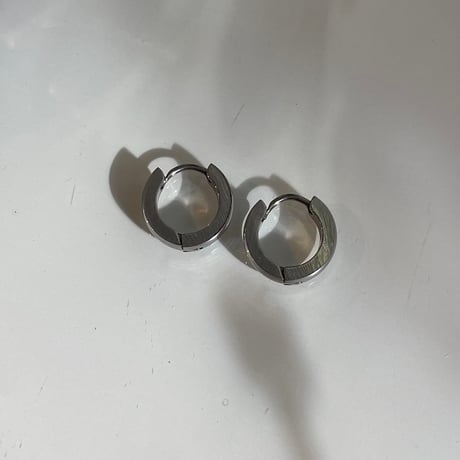 2311PR0601 / Simple smooth mini hoop Pierce（Silver）