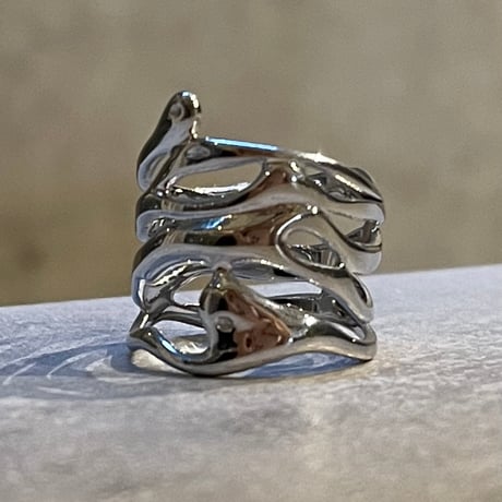 2509RG0679/ Wave circle  design Ring（Silver）