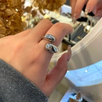 2402RG0391 / Cross drop ring（L / Silver）