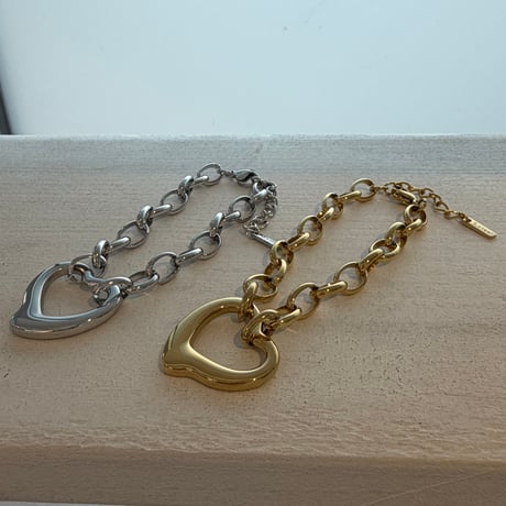 2606BR0141 / Heart motif chain Bracelet（Silver）