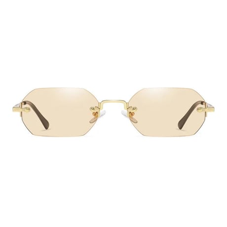 【 Select 】Gothic Rimless Sunglasses (Gold/Champagne)