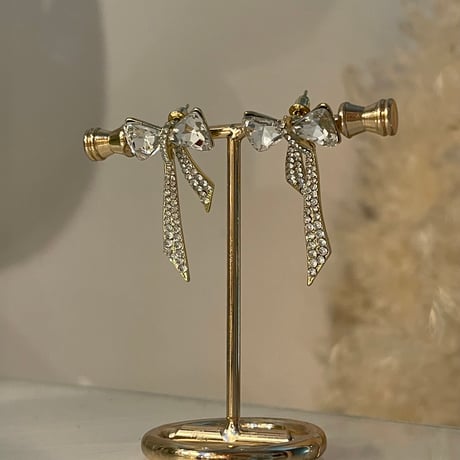 2312PR0619 / Bijou ribbon Pierce（Gold）