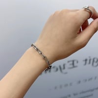 2605BR0129 / Wave connect chain Bracelet（Silver）