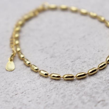 Round Beaded Chain Bracelet （Gold）/ BR-035