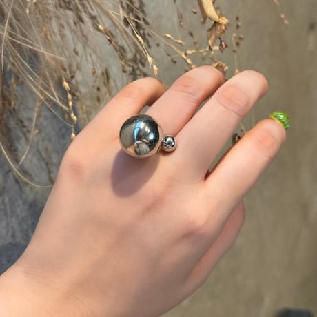 2408RG0507 / Bubble ball Design ring（Silver）
