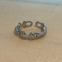 2606RG0804 / Shine Splice Geometric Hollow Chain ring（Silver）