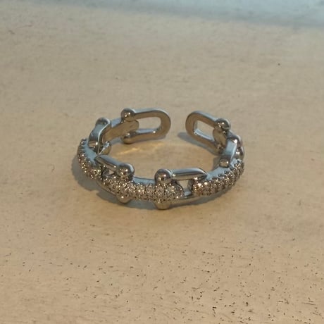 2606RG0804 / Shine Splice Geometric Hollow Chain ring（Silver）
