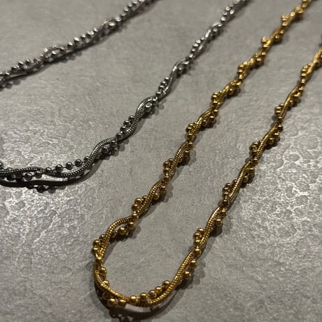 2511NC0371 / Ball Twist Necklace（Gold）