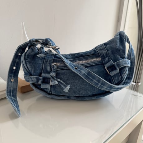 2604BG051(S) / Denim Shoulder Bag (Navy)
