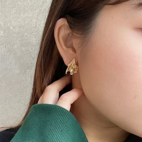 pearl design pierce（Gold）/ 2201_PR0430
