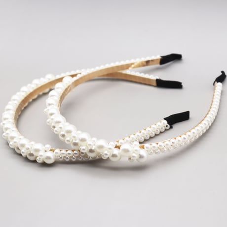 Big Pearl irregularity headband（Pearl）/ HA-030