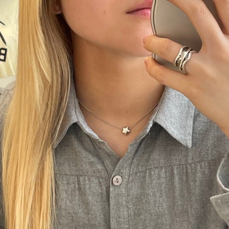 2503NC0331／ Star charm  necklace（Silver)