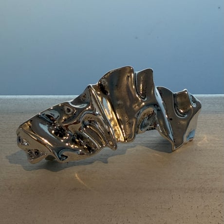 2604HA0085(S)/ Crumpled metal barrette（Silver）