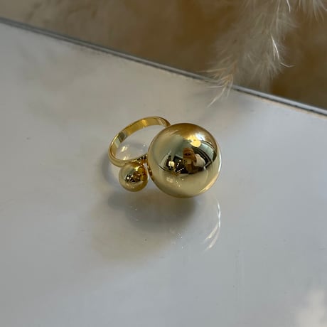 2408RG0507 / Bubble ball Design ring（Gold）
