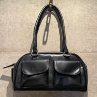 2601BG047(S) / Two-Pocket Shoulder Bag (Black)