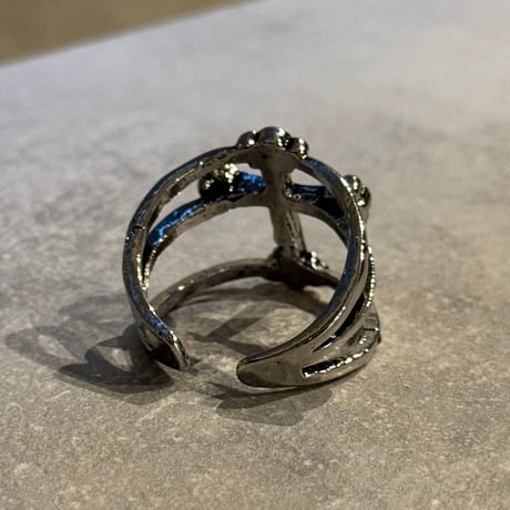 2508RG0674 /Vintage Cross Metal ring（Silver）