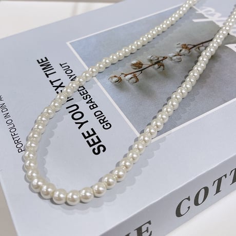 Simple pearl necklace（ Pearl/5mm）/  2203_NC0135