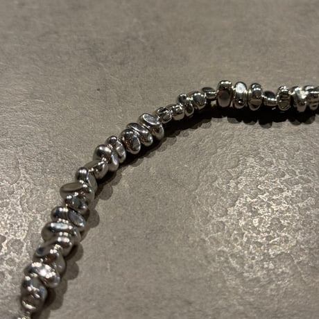 2505BR0086 / Metal beads chain  bracelet（silver）