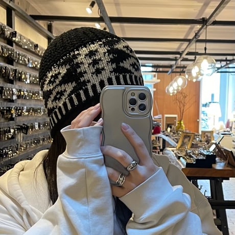 2602HW059(S) /  Knit Hat（Black）
