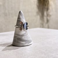 Metal round flower ring（Silver） / 2210-RG0234